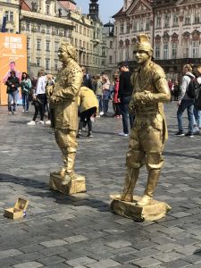 Prague Street Performers in Old Town Square.